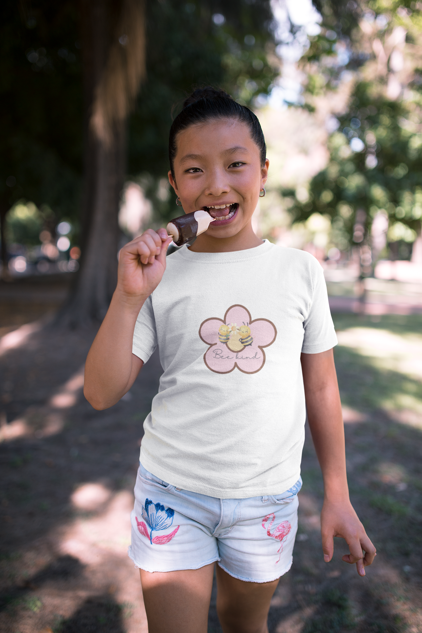 Kids Bee Kind Tee - Cute Floral Design, Kids Clothing, Gift for Children, Summer Tee, Birthday Gift