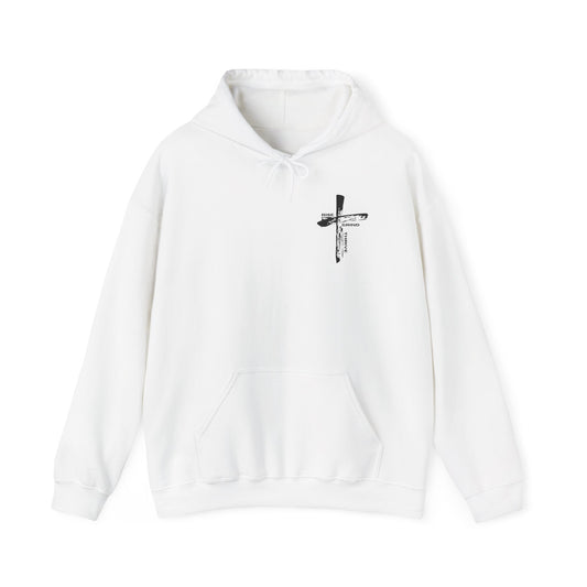 Faith-Inspired Hooded Sweatshirt, Unisex Christian Sweatshirt, Cross Design Hoodie, Inspirational Gift, Everyday Wear