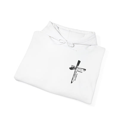 Faith-Inspired Hooded Sweatshirt, Unisex Christian Sweatshirt, Cross Design Hoodie, Inspirational Gift, Everyday Wear